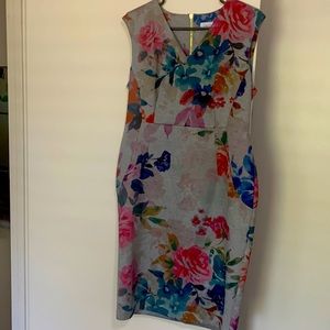 Calvin Klein size 12 grey multicolored dress.